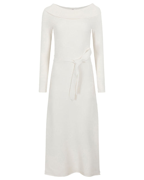 Plain Shoulder Sweater Dress