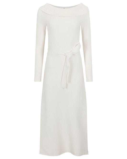 Plain Shoulder Sweater Dress