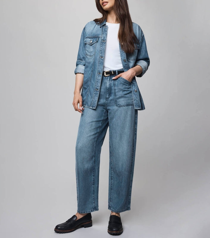 Lounge Denim Shacket Jacket