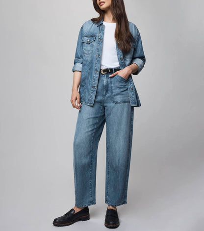 Lounge Denim Shacket Jacket