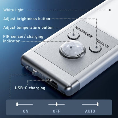 3-Color Lighting Punch-free Smart Sensor Magnetic Rechargeable LED Lights