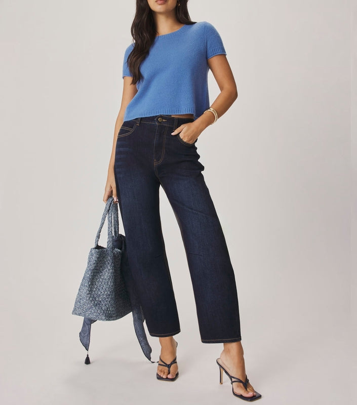 Barrel Leg Denim Pants