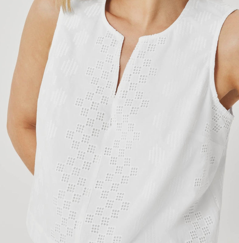 Lightweight Eyelet Tank Top