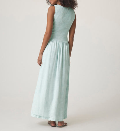 Simple Stripe Smocked Dress