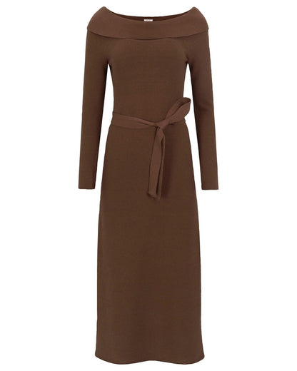 Fresh Shoulder Sweater Dress