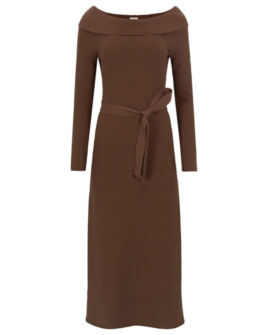 Fresh Shoulder Sweater Dress