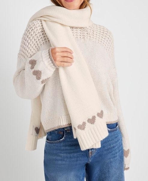 Modern Heart Scarf Accessory