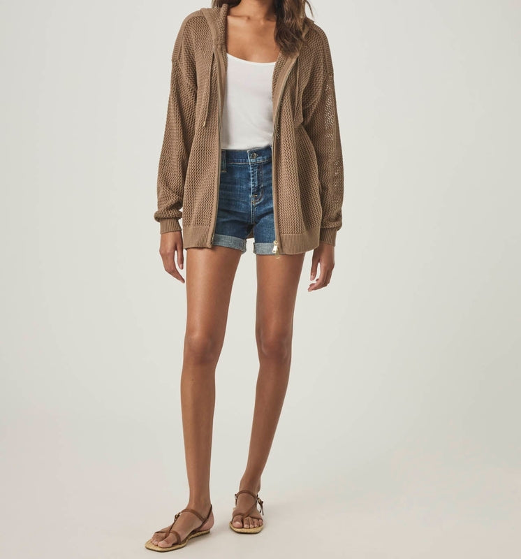 Layered Zip Sweater Hoodie