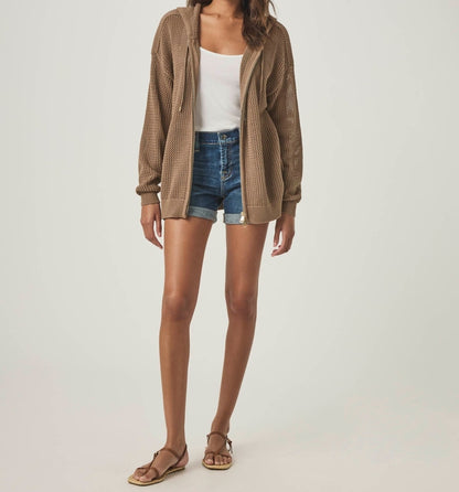 Layered Zip Sweater Hoodie