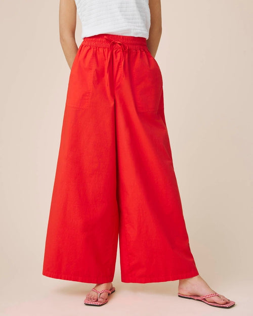 Casual Simple Poplin Pants