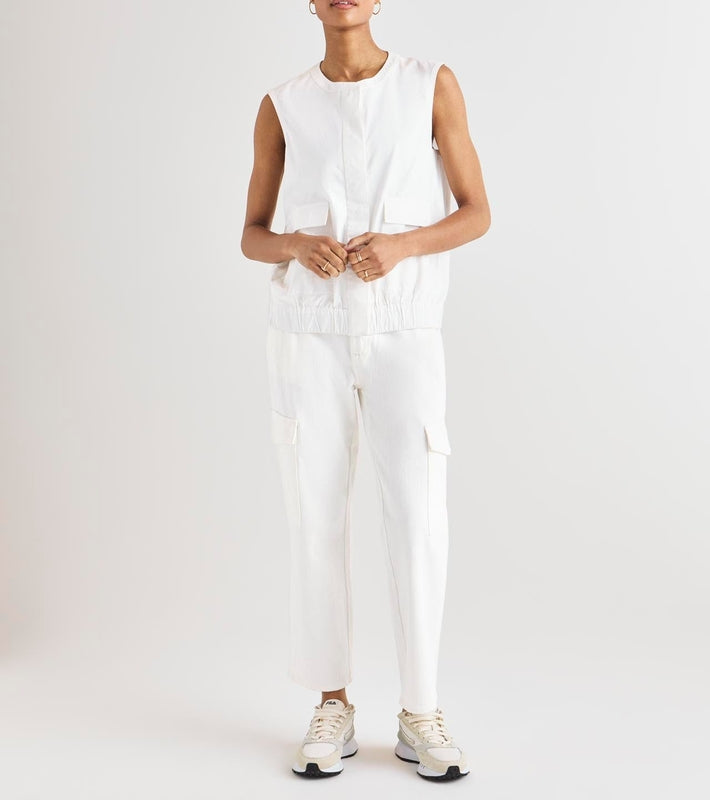 Clean Poplin Vest Jacket