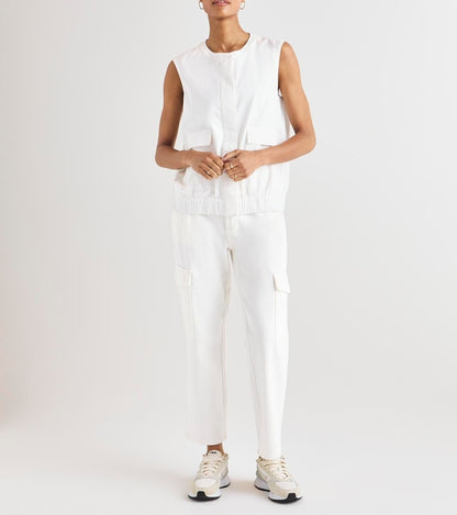 Clean Poplin Vest Jacket