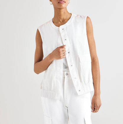 Clean Poplin Vest Jacket