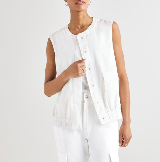 Clean Poplin Vest Jacket
