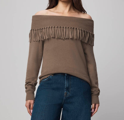Layered Casual Fringe Sweater