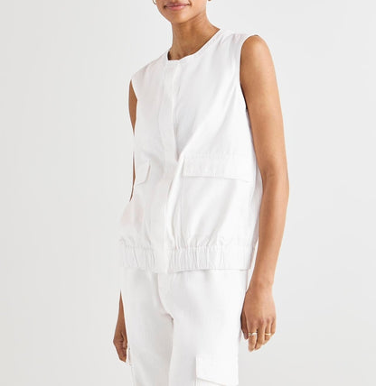 Clean Poplin Vest Jacket