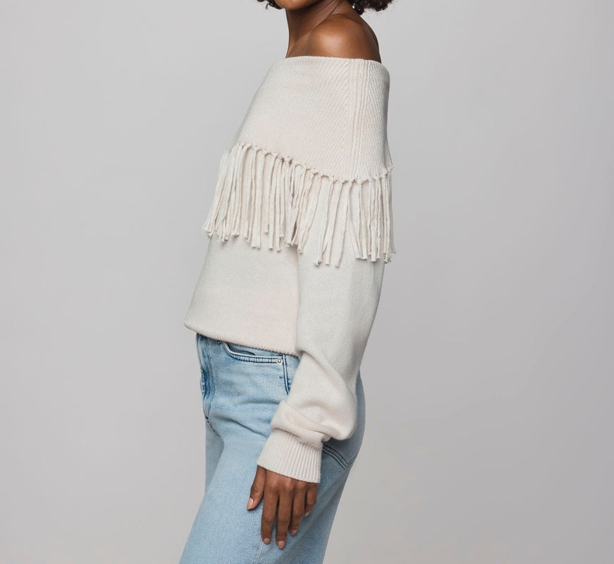 Layered Casual Fringe Sweater
