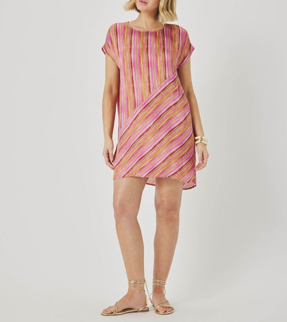 Relaxed Stripe Mini Dress