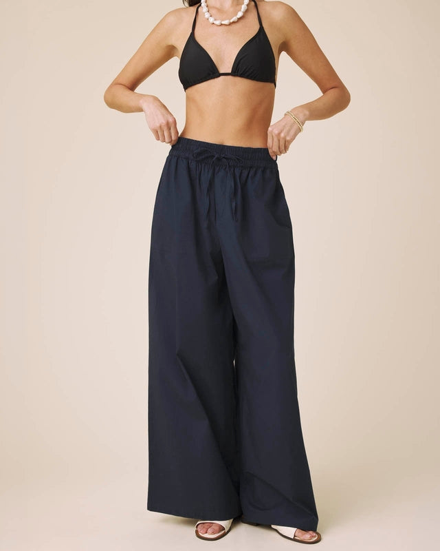 Casual Simple Poplin Pants