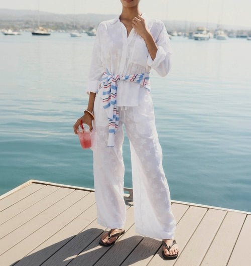 Star Button Down Top
