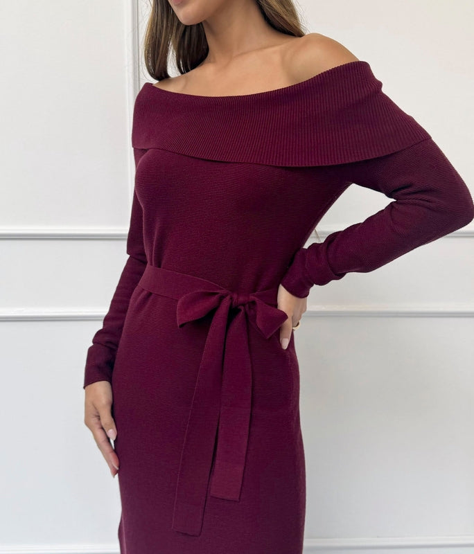 Gentle Shoulder Sweater Dress
