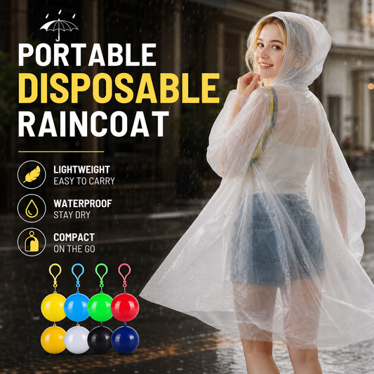 Pocket-Size Disposable Raincoat for Unexpected Showers