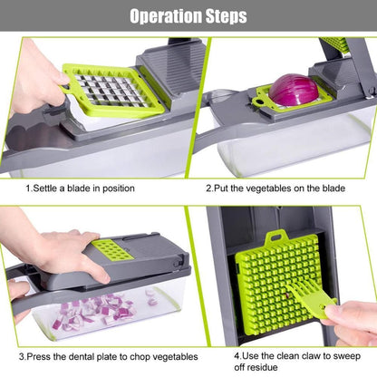 Multi-Knife™ | Multi-function vegetable cutter | 16-piece set