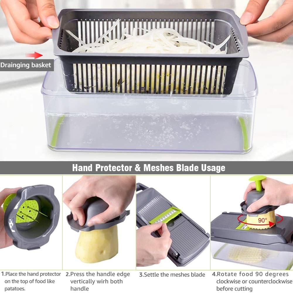 Multi-Knife™ | Multi-function vegetable cutter | 16-piece set