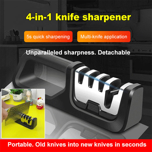 Portable 4-in-1 Kitchen Knife Sharpener