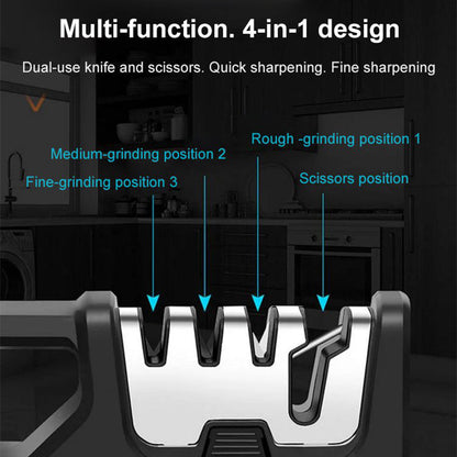 Portable 4-in-1 Kitchen Knife Sharpener