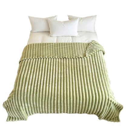 Thickened rabbit plush&milk velvet cover blanket