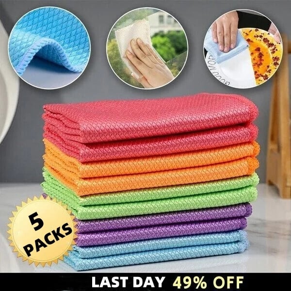 Streak-Free Miracle Cleaning Cloths - Reusable