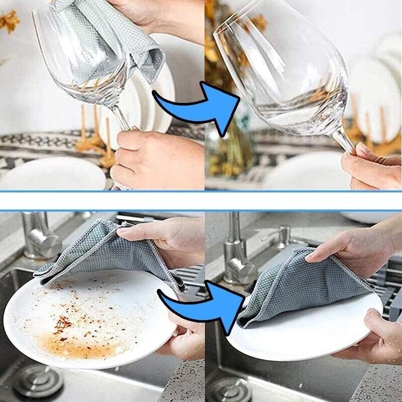 Streak-Free Miracle Cleaning Cloths - Reusable