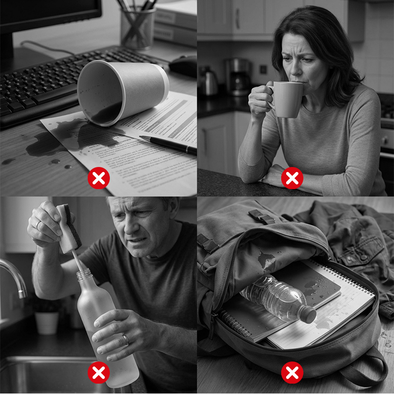 Stainless Steel Vacuum-Insulated Bottle with Lidded Cup
