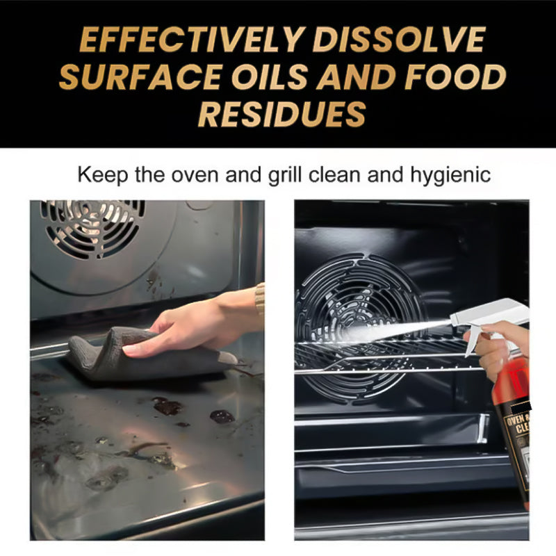 Powerful Oven & Grill cleaner SprayI Dissolves Grease in 5 Mins No Scrubbing & Eliminates Odors