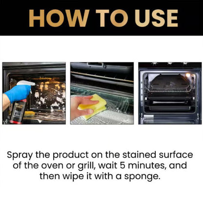 Powerful Oven & Grill cleaner SprayI Dissolves Grease in 5 Mins No Scrubbing & Eliminates Odors