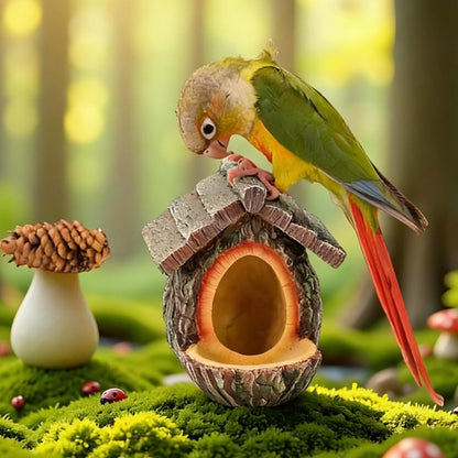 Outdoor Bird Feeder with Realistic Tree Stump Design | Garden Decor & Wildlife Sanctuary in One!