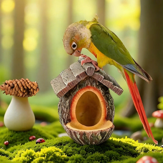 Outdoor Bird Feeder with Realistic Tree Stump Design | Garden Decor & Wildlife Sanctuary in One!
