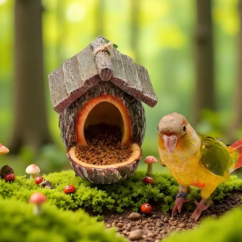 Outdoor Bird Feeder with Realistic Tree Stump Design | Garden Decor & Wildlife Sanctuary in One!