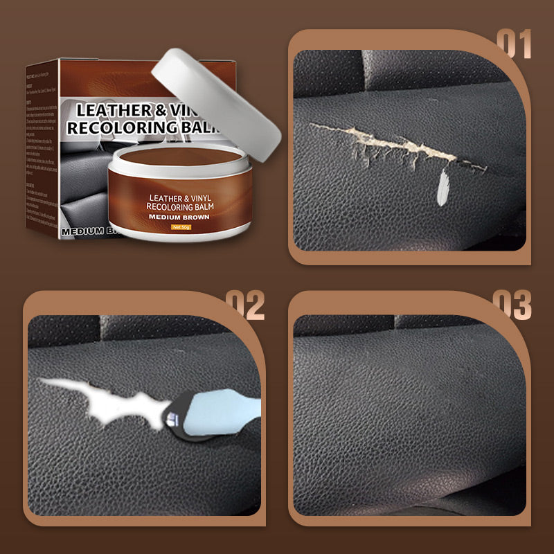 Leather Repair Paste – Fills scratches & scuffs, restores texture. Available in multiple colours. Save your favourite sofa!