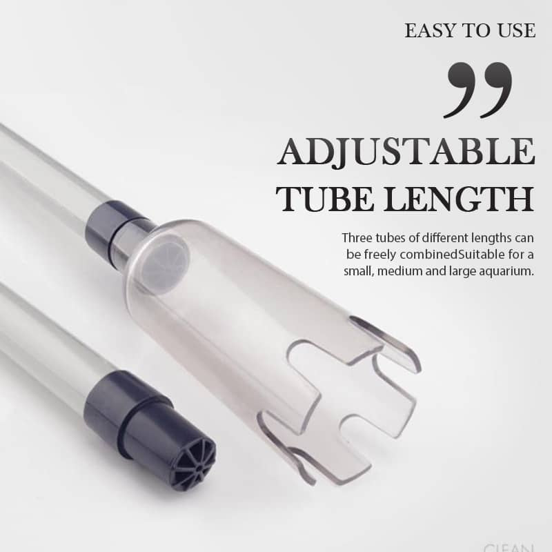 Electric Aquarium Gravel Cleaner—battery-operated, adjustable length, and easy to use—suitable for all aquariums