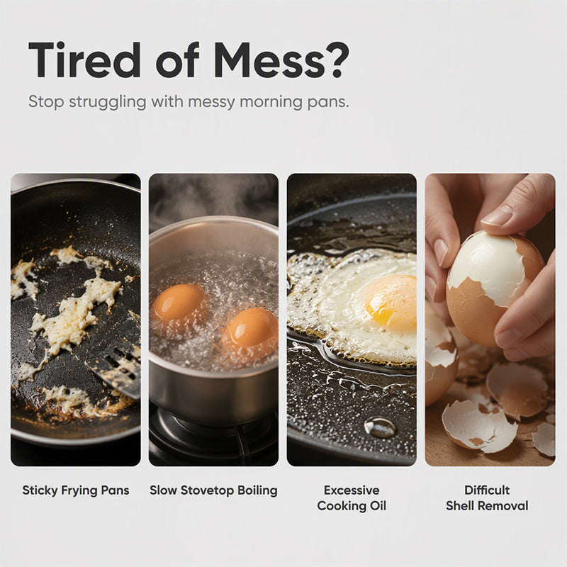 Microwave Egg Poacher——Dual‑cavity, non‑stick & easy clean. Healthier than frying – stock up & save!