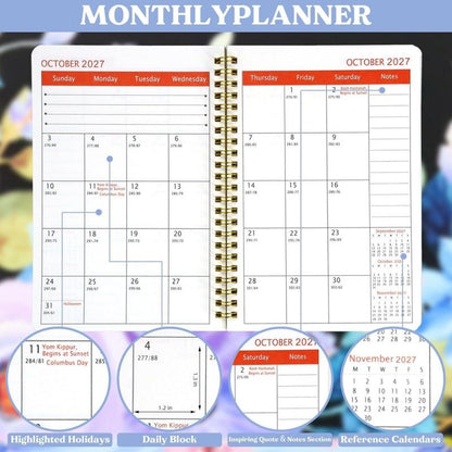 2030 Monthly Planner Cute Highland Cow 5-Year Calendar | Large Monthly Blocks for Long-Term Planning