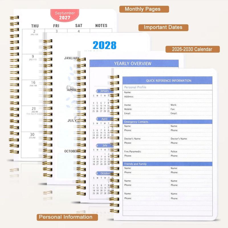 2030 5-Year Planner | Long-Term Monthly Organizer & Goal Planning Log Book for Work, School & Everyday Life