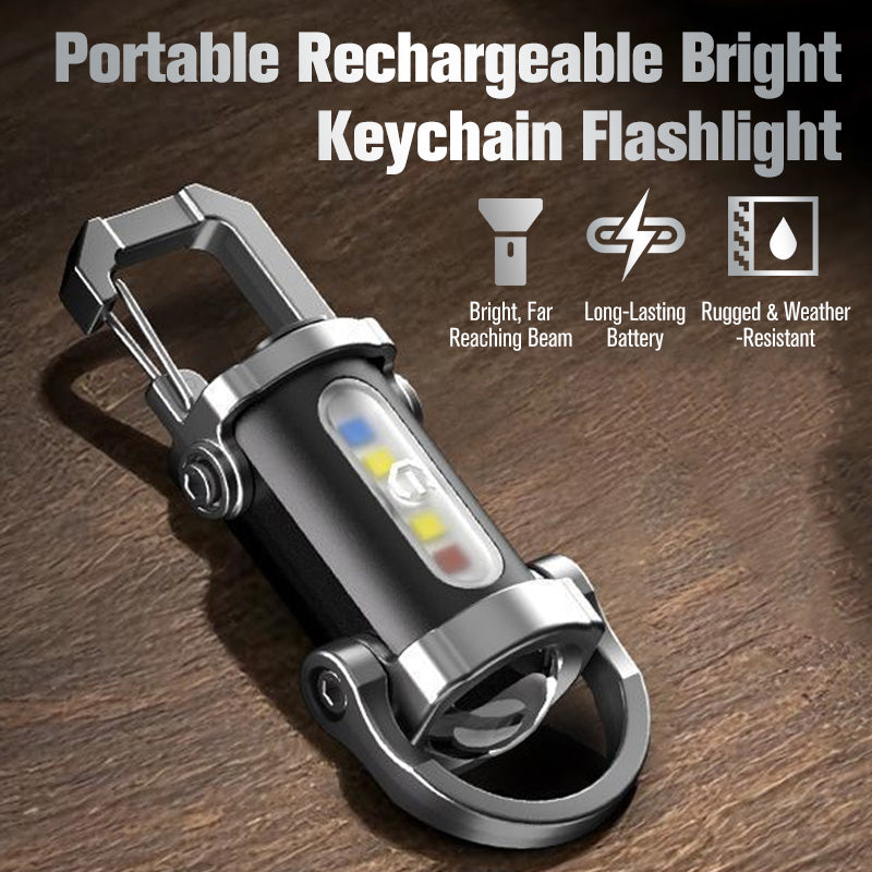 Rechargeable Keychain Flashlight – 300 Lumens, USB-C Charging & Compact, Unbreakable Design for EDC