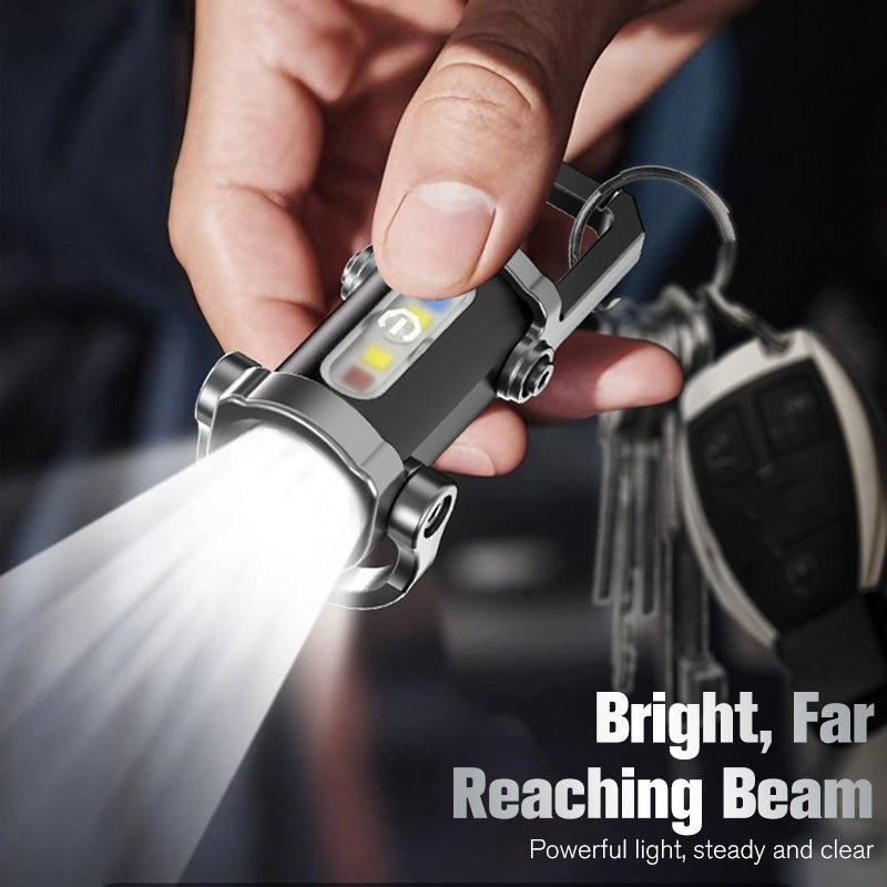Rechargeable Keychain Flashlight – 300 Lumens, USB-C Charging & Compact, Unbreakable Design for EDC
