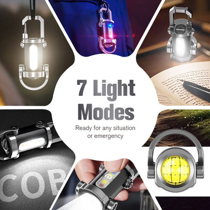 Rechargeable Keychain Flashlight – 300 Lumens, USB-C Charging & Compact, Unbreakable Design for EDC