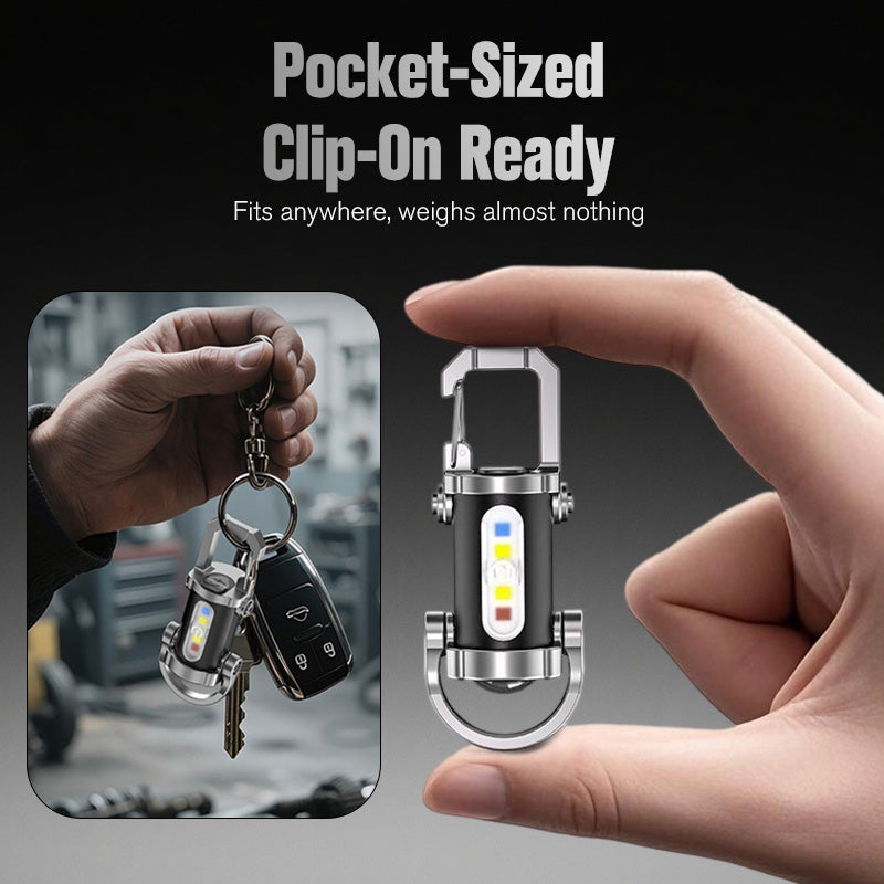 Rechargeable Keychain Flashlight – 300 Lumens, USB-C Charging & Compact, Unbreakable Design for EDC