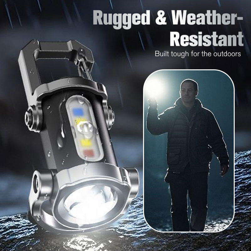 Rechargeable Keychain Flashlight – 300 Lumens, USB-C Charging & Compact, Unbreakable Design for EDC