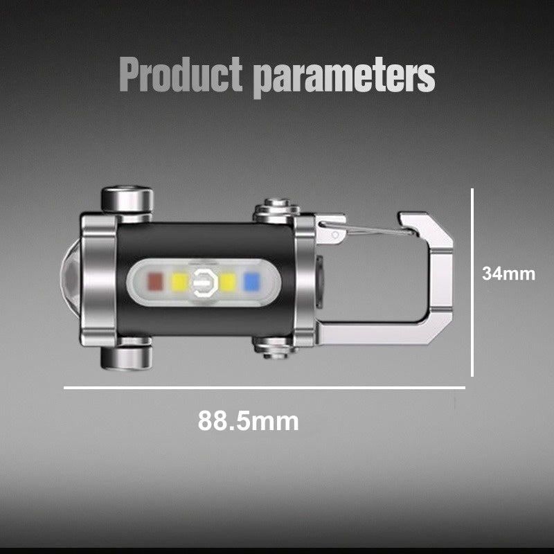 Rechargeable Keychain Flashlight – 300 Lumens, USB-C Charging & Compact, Unbreakable Design for EDC